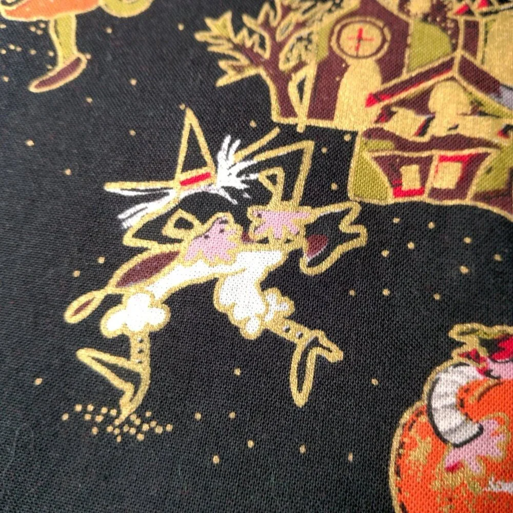 Vintage 1990s Halloween Vest Women Large Black Pumpkin Witch Ghost Novelty - Picture 12 of 16